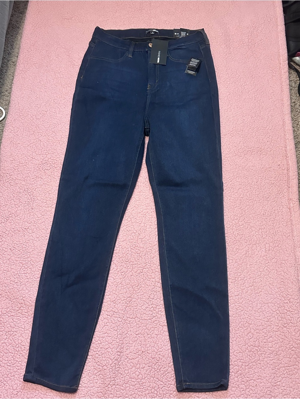 Fashion Nova Dark Blue Skinny Jeans